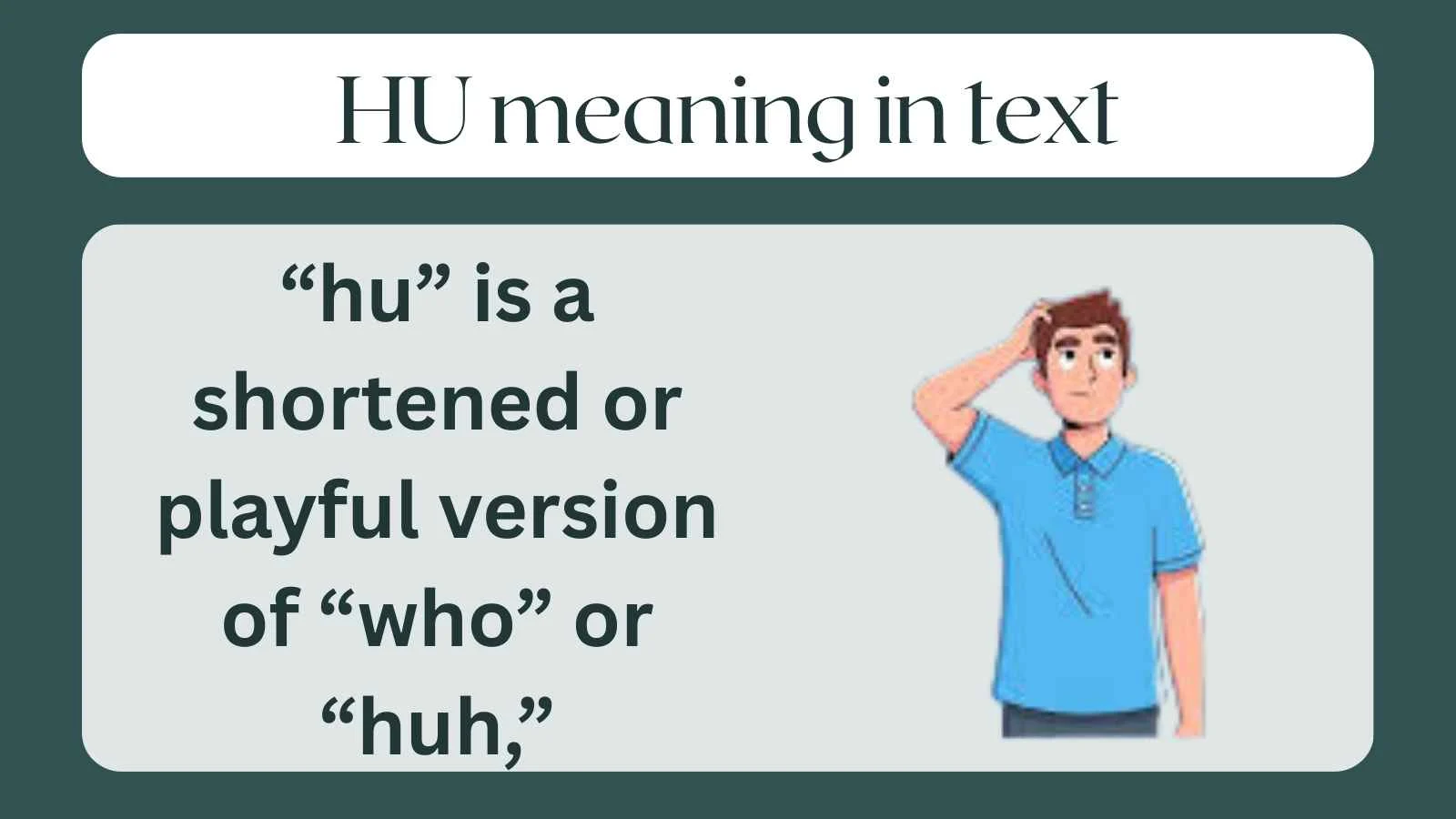 hu meaning in text