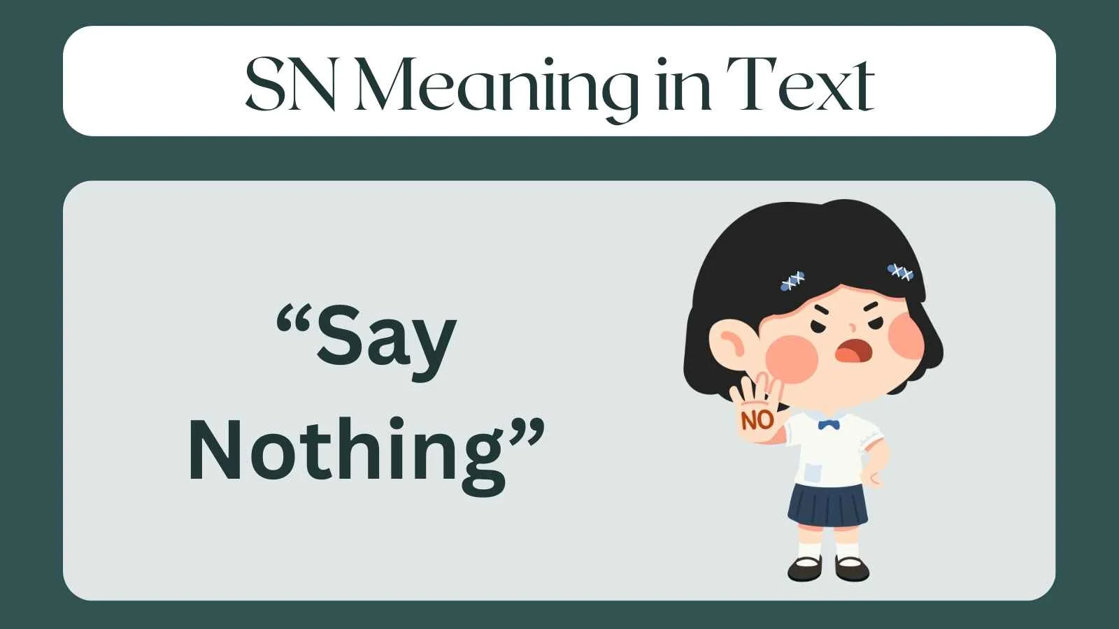 SN Meaning in Text