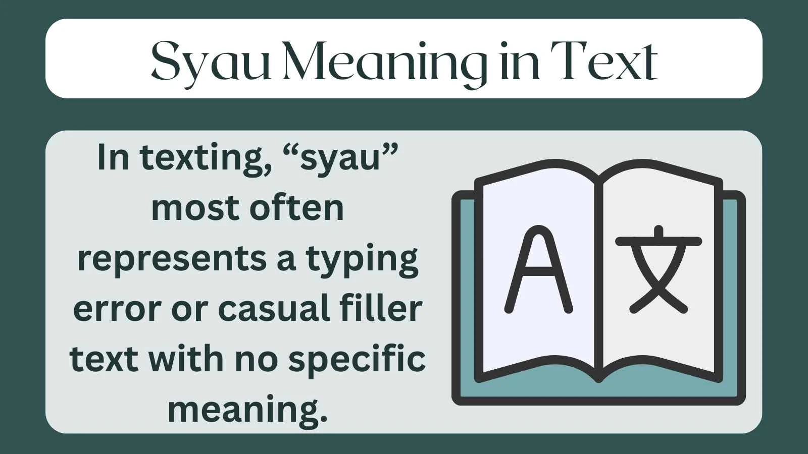 syau meaning in text